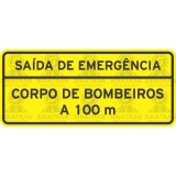 Saída de emergência - corpo de bombeiros a 100 m